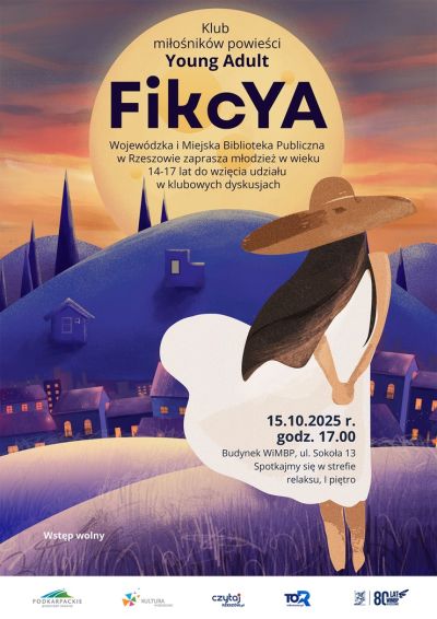 Grafika promująca spotkanie klubu FikcYA